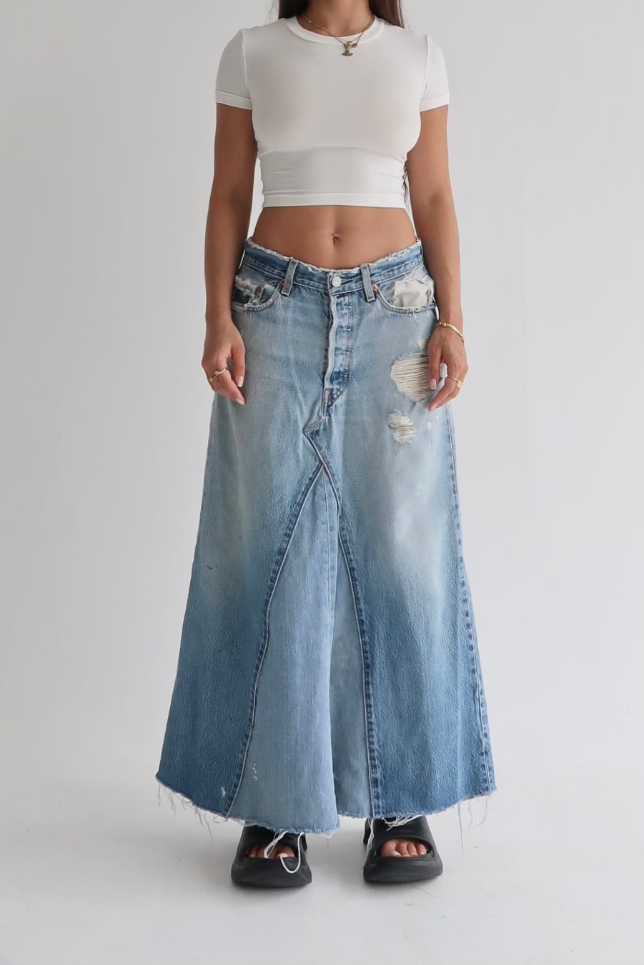 Reworked Levi’s Skirt